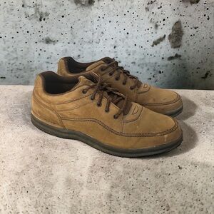 ROCKPORT WORLD TOUR Men’s Classic Brown NUBUCK Leather Oxford Shoes Size 13 M